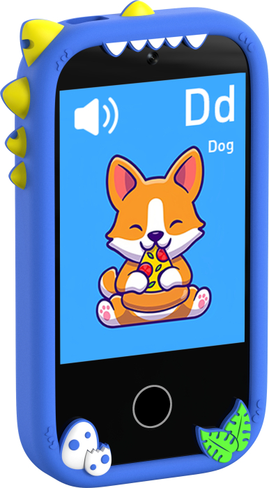 iSEN W5 Gyermek Mobiltelefon, Kék, 2.8" Érintőképernyő, 32GB ROM, Többfunkciós (Fotó, Videó, Játékok, Zene, Oktatás), 30W Pixeles Kamera, 600mAh, DC-5V, Szilikon Tok [5]