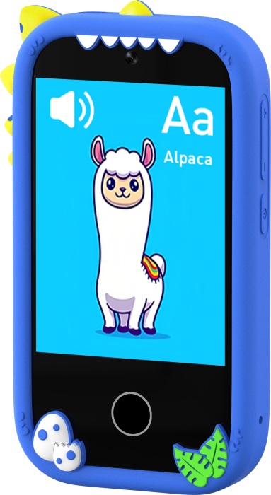 iSEN W5 Gyermek Mobiltelefon, Kék, 2.8" Érintőképernyő, 32GB ROM, Többfunkciós (Fotó, Videó, Játékok, Zene, Oktatás), 30W Pixeles Kamera, 600mAh, DC-5V, Szilikon Tok [10]