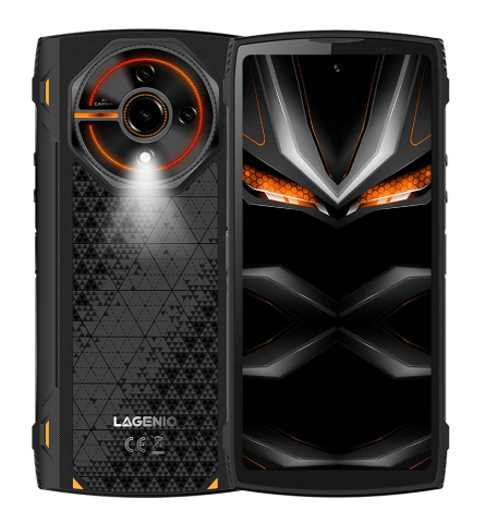 Telefon Mobil LAGENIO Panther 2, Negru, 4G, 6.7   HD+ 120Hz, 12GB RAM (4GB + 8GB Extensibili), 128GB ROM, 16MP, Android 15, Unisoc T7250, Lumini RGB, NFC, OTG, 5150mAh, 18W, Dual SIM