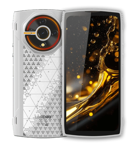Telefon Mobil LAGENIO Panther 2 Pro, Alb, 4G, 6.7   HD+ 120Hz, 24GB RAM (8GB + 16GB Extensibili), 256GB ROM, 50MP, Android 15, Unisoc T7250, Lumini RGB, NFC, OTG, 5150mAh, 18W, Dual SIM