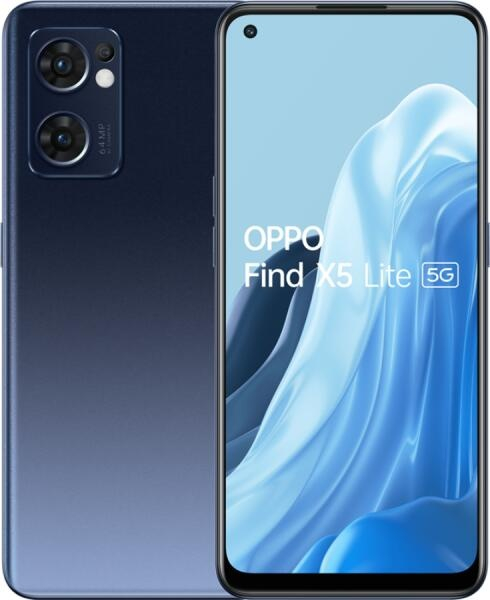 Telefon mobil Oppo Find X5 Lite, 256GB, 8GB, 5G, Dual Sim, Starry Black