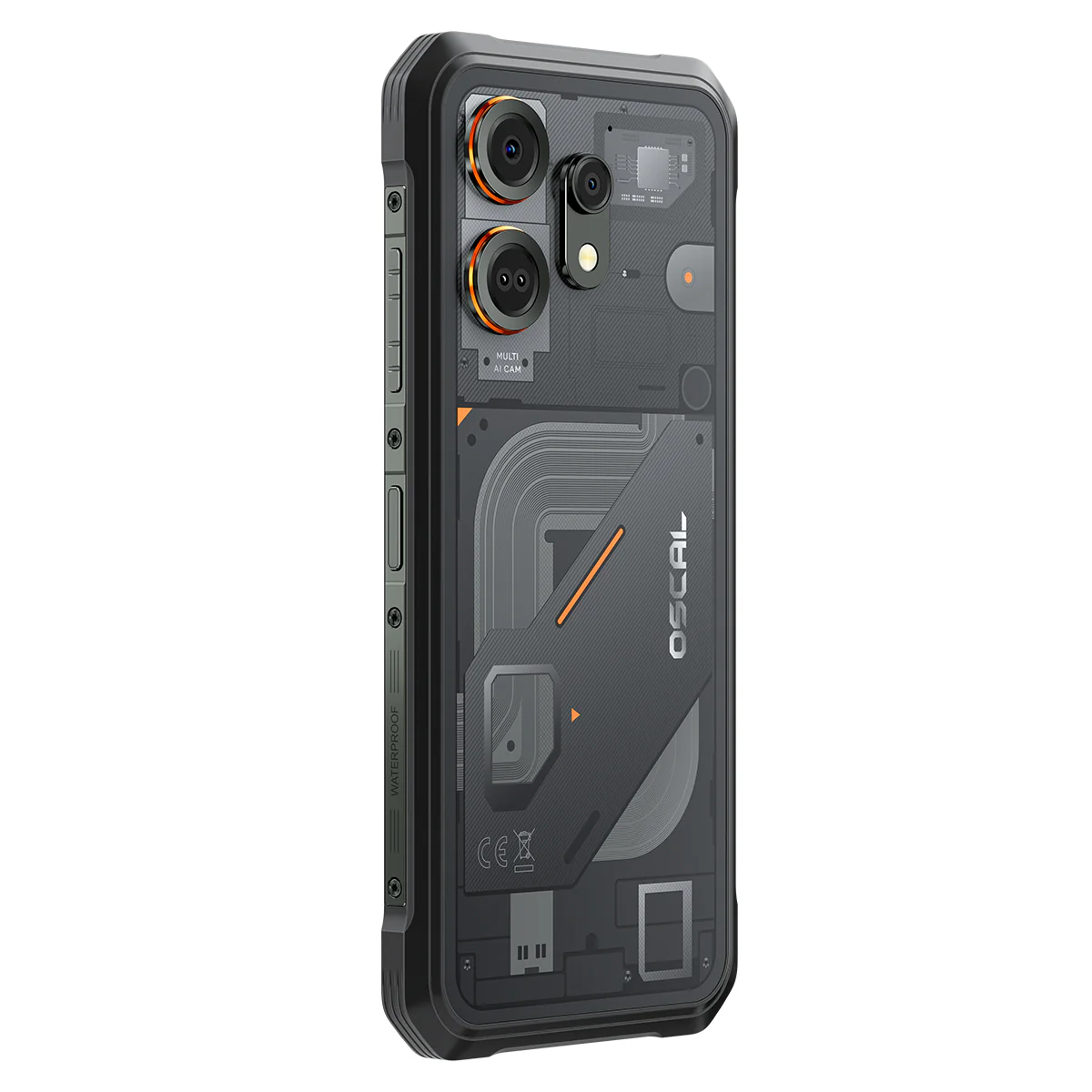 Telefon Mobil OSCAL MARINE 3 Negru, 4G, 6.56" HD+ 90Hz, 24GB RAM (8GB + 16GB Extensibili), 128GB ROM, Cameră Infraroșu Night Vision 13MP, 5000mAh, Android 16, MediaTek Helio G81, NFC, Dual SIM [4]
