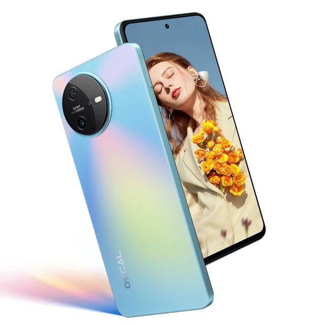 Oscal TIGER 12 Mobile Phone Blue, 4G, FHD+ 6.78'' 120Hz 2.4K, 16GB RAM (8GB + 8GB expandable), 128GB ROM, 64MP, Android 13, Helio G99, 5000mAh, NFC, Dual SIM [2]