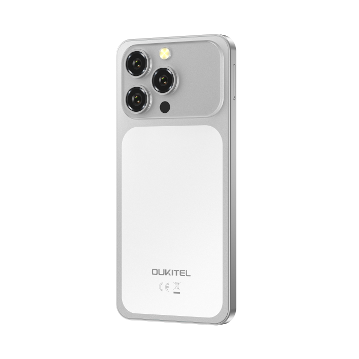 Oukitel C17 Okostelefon, Ezüst, 4G, 6.52" HD Kijelző, 16GB RAM (4GB + 12GB bővíthető), 64GB, 13MP Kamera, 5000mAh Akkumulátor, Android 16, Dual SIM [5]