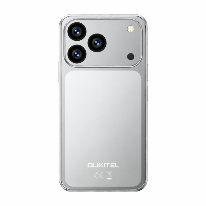 OUKITEL C17 Mini Mobiltelefon, Ezüst, 4G LTE, 4” TFT, 16GB RAM (4GB + 12GB Bővített), 64GB ROM, Unisoc T610 Octa-Core, 2300mAh 10W, 13MP Kamera, IP68/IP69K, Dual SIM [2]