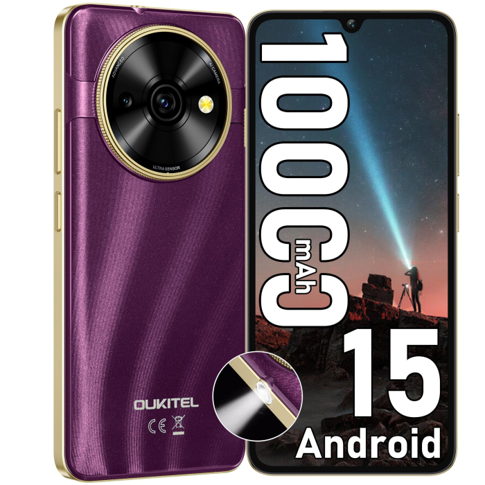 Telefon mobil Oukitel C59 Pro Mov, 4G, 6.88″ HD+ 90Hz, 24GB RAM (8GB+16GB extensibili), 256GB ROM, Cameră 13MP+5MP, Android 15, Unisoc T606 Octa-Core, 10000mAh, Dual SIM [2]