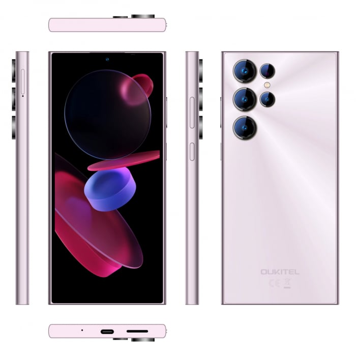 Telefon Mobil Oukitel C61 Pro, Roz, 4G, 6.88" HD+ In-Cell IPS, 24GB RAM (8GB+16GB Extensibili), 256GB ROM, 13MP, Android 15, Unisoc Tiger T606, NFC, OTG, 5150mAh, 10W, Dual SIM [7]