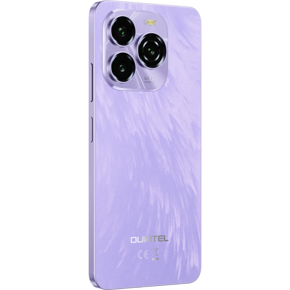 Mobiltelefon Oukitel C65 Lila, 4G, 6,7″ HD+ 90Hz, 16GB RAM (4GB+12GB bovithetö), 128GB ROM, 50MP+8MP kamera, Android 15, Octa-Core, 5150mAh, Dual SIM [10]