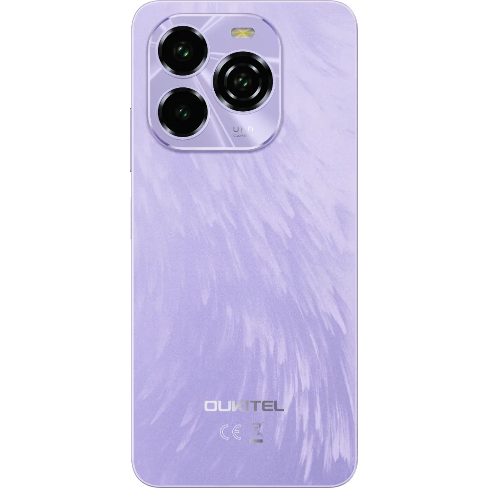 Mobiltelefon Oukitel C65 Lila, 4G, 6,7″ HD+ 90Hz, 16GB RAM (4GB+12GB bovithetö), 128GB ROM, 50MP+8MP kamera, Android 15, Octa-Core, 5150mAh, Dual SIM [2]