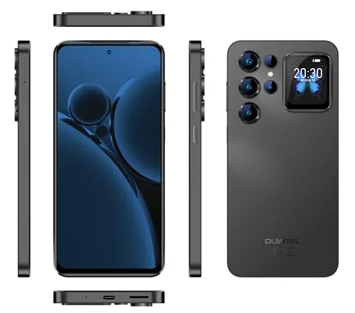 Mobile Phone Oukitel C68 Plus, Black, 4G, 7.2" 120Hz, 16GB RAM (4GB + 12GB Extended), 128GB ROM, 1.81" Rear Dislplay, 64MP, Android 15, Unisoc T615, OTG, 6000mAh, Dual SIM [2]