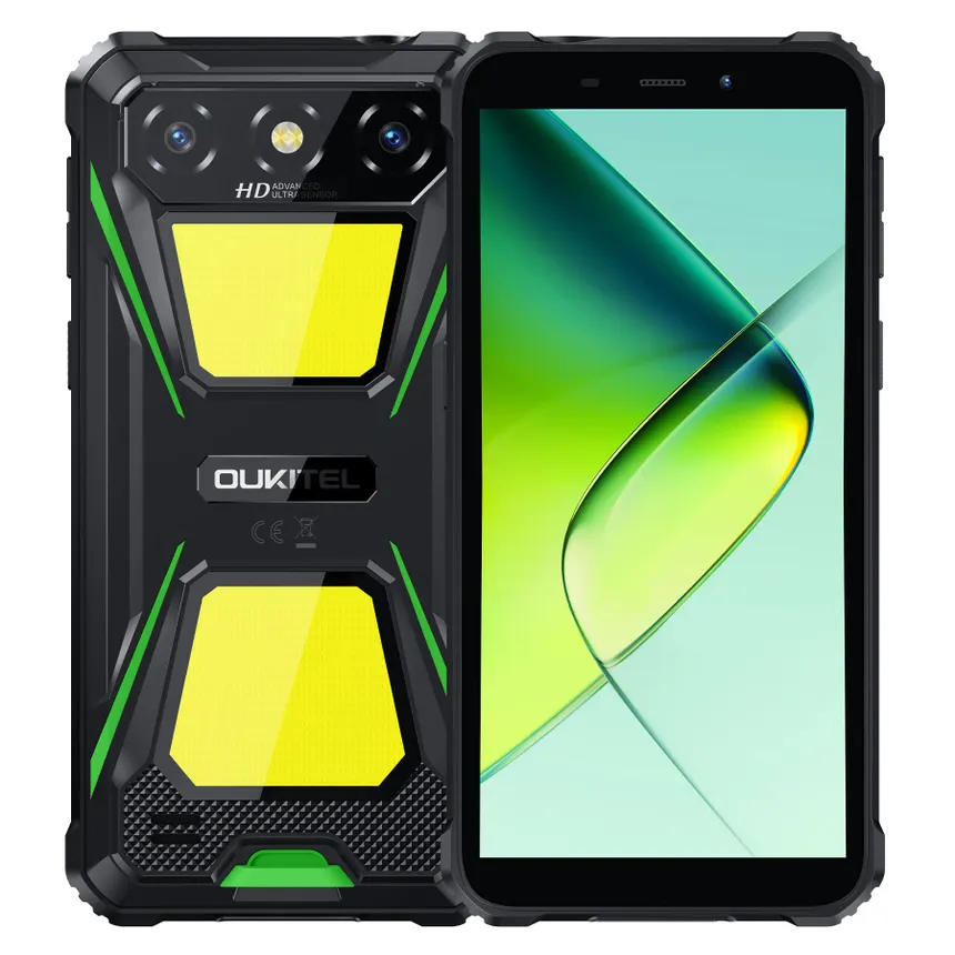 Telefon Mobil Oukitel G5, Verde, 4G, 6   IPS 60Hz, 16GB RAM(4GB+12GB Extensibili), 256GB ROM, 13MP, Android 14, Unisoc T310, Incarcare Inversa, OTG, Jack, 6300,  mAh, 10W, Dual SIM