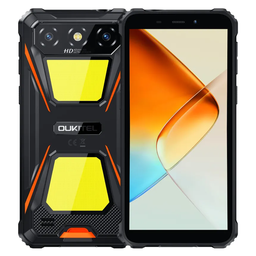 Telefon Mobil Oukitel G5, Portocaliu, 4G, 6   IPS 60Hz, 16GB RAM(4GB+12GB Extensibili), 64GB ROM, 13MP, Android 14, Unisoc T310, Incarcare Inversa, OTG, Jack, 6300,  mAh, 10W, Dual SIM