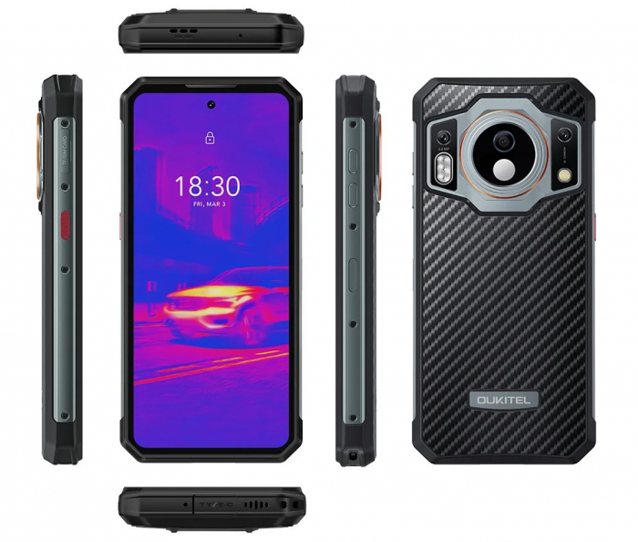 Mobiltelefon Oukitel WP21 Ultra, 4G, 6,78" FHD+, 12GB RAM, 256GB ROM, Android 12, Mediatek Helio G99, NFC, 9800mAh, Hőkamerás, Dual SIM [4]