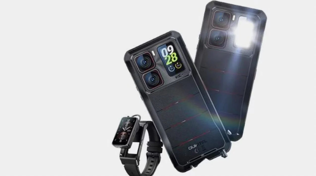 Mobile Phone Oukitel WP300, Black, 5G, 6.78" FHD+ LCD, 120Hz, Modular Smartwatch/Earbud and Lamp, 36GB RAM(12GB+24GB expandable), 512GB ROM, Android 15, 108MP+32MP, 16000mAh, 45W, Dual SIM [5]