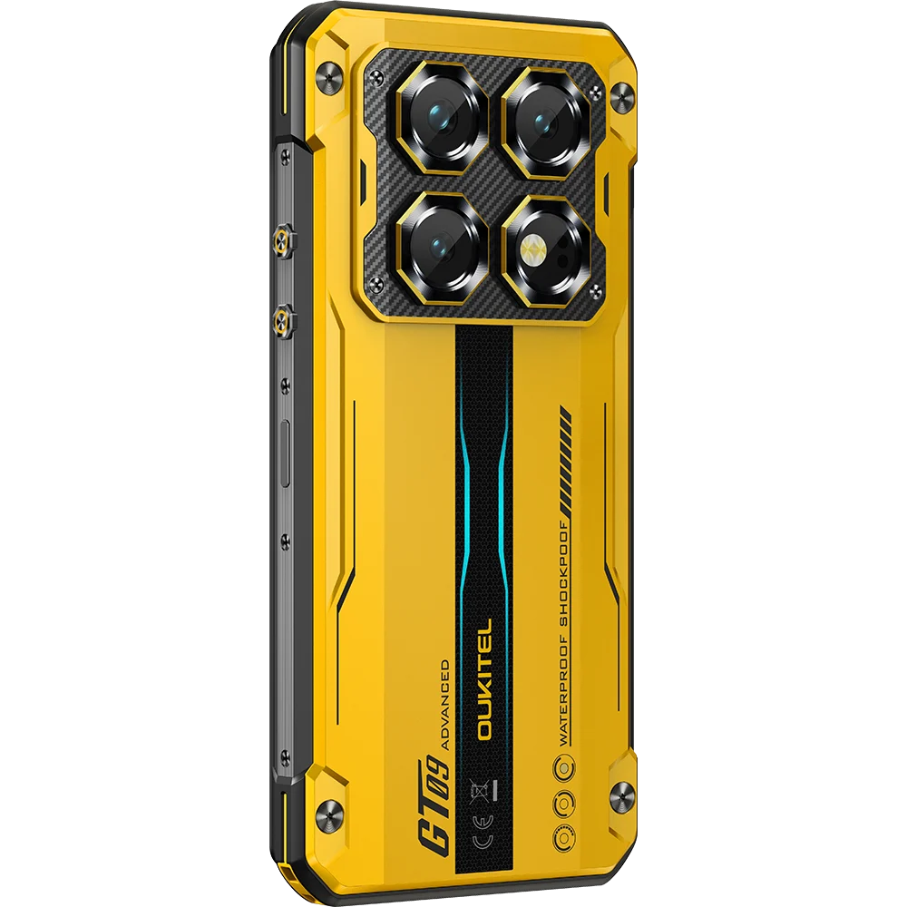 Mobile Phone Oukitel WP60, Yellow, 5G, 7.2" HD 120Hz, 24GB RAM(8GB + 16GB Extended), 256GB ROM, Android 15, Dimensity 7025, 108MP, Night Vision, NFC, Face ID, 10000mAh, 33W, Dual SIM [13]