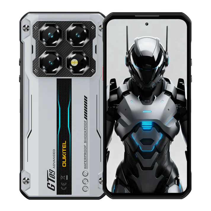 Telefon Mobil Oukitel WP60, Argintiu, 5G, 7.2   HD 120Hz, 48GB RAM (16GB + 32GB Extensibili), 512GB ROM, Android 15, Dimensity 7025, 108MP, Night Vision, NFC, Face ID, 10000mAh, 33W, Dual SIM