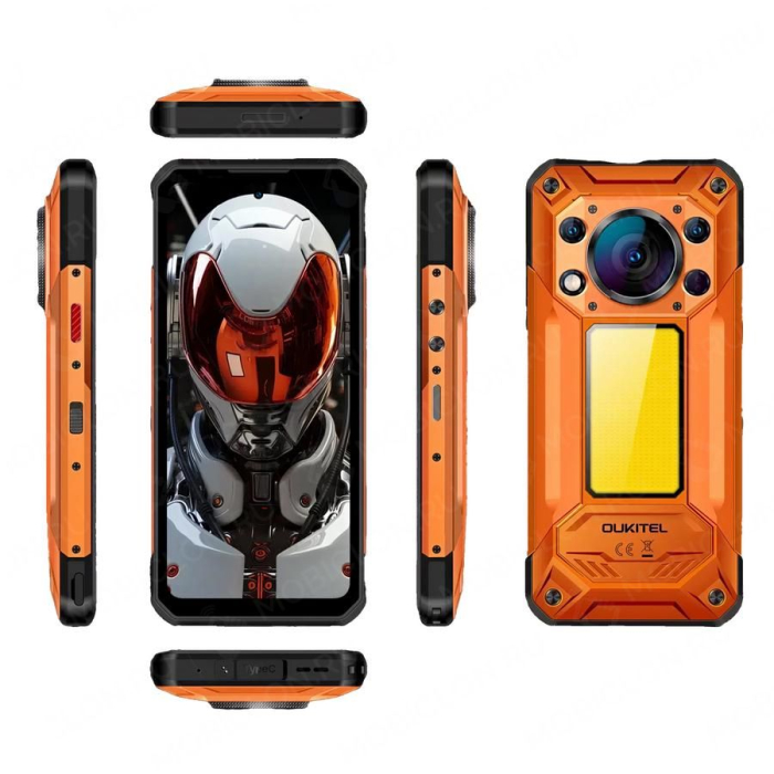 Oukitel WP500 Ultra Mobile Phone, Orange, 5G, AI Thermal Imaging, Night Vision, 6.78" FHD+ , 36GB RAM (12GB + 24GB Expandable), 1TB ROM, 108MP, Dimensity 8300, Android 16, 10000mAh, 45W, Dual SIM [2]