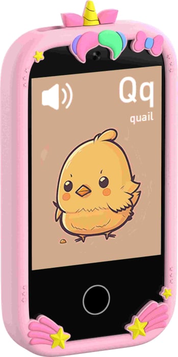 iSEN W5 Gyermek Mobiltelefon, Rózsaszín, 2.8" Érintőképernyő, 32GB ROM, Többfunkciós (Fotó, Videó, Játékok, Zene, Oktatás), 30W Pixeles Kamera, 600mAh, DC-5V, Szilikon Tok [7]