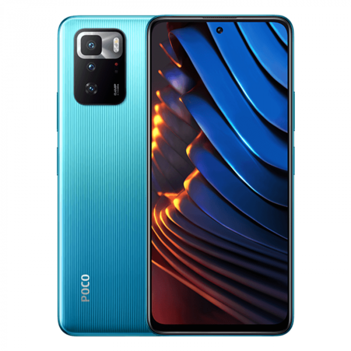 Telefon mobil POCO X3 GT 5G Albastru, 6.6 DotDisplay 120Hz, 8GB RAM, 128GB ROM, MIUI 12.5, Dimensity 1100 OctaCore, NFC, 5000mAh, Dual SIM