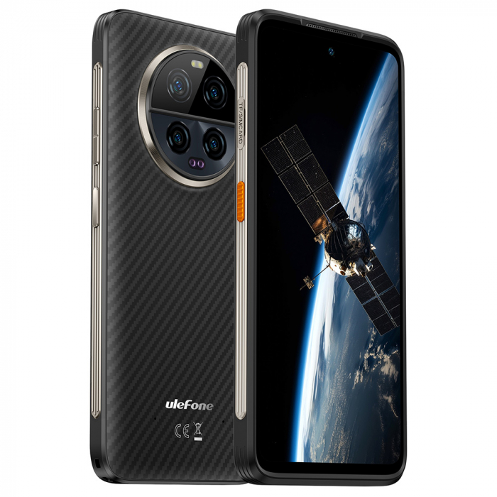 Telefon mobil Ulefone Armor 23 Ultra 5G Negru, Comunicare satelit, 6.78" LCD FHD+ 120Hz, 24GB RAM (12GB + 12GB extensibili), 512GB ROM, Android 13, MediaTek MT6891, 64MP Night Vision, 5280mAh, 120W [9]