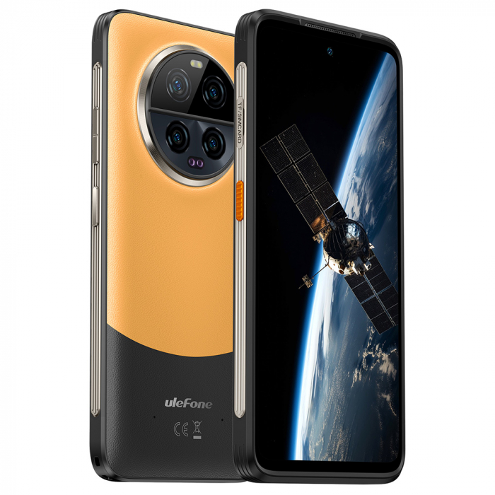 Telefon mobil Ulefone Armor 23 Ultra 5G Orange, Comunicare satelit, 6.78" LCD FHD+ 120Hz, 24GB RAM (12GB + 12GB extensibili), 512GB ROM, Android 13, MediaTek MT6891, 64MP Night Vision, 5280mAh, 120W [24]