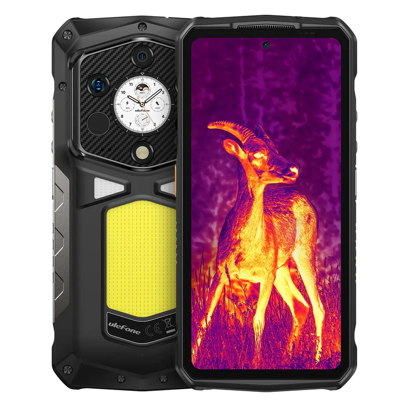 Telefon mobil Ulefone Armor 29 Pro Thermal, 5G, 6.67   AMOLED, 32GB RAM(16GB+16GB Extensibili), 512GB ROM, 50MP, Android 15, Termoviziune si Vedere nocturna, Ecran spate 1.04  , 21200mAh, 120W, Dual SIM