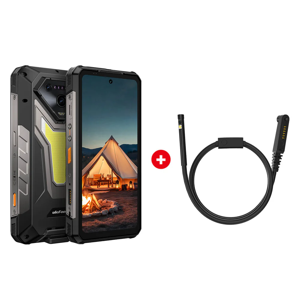 Mobile phone Ulefone  Armor 34+, Black, 5G, 6.95" FHD+ 120Hz IPS, 32GB RAM (16GB + 16GB Extended), 512GB ROM, 50MP, Android 15, Dimensity 7300, Night Vision, NFC, OTG, 25500mAh, 66W, Dual SIM [8]