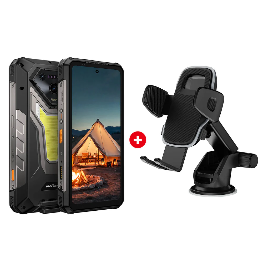 Mobile phone Ulefone  Armor 34+, Black, 5G, 6.95" FHD+ 120Hz IPS, 32GB RAM (16GB + 16GB Extended), 512GB ROM, 50MP, Android 15, Dimensity 7300, Night Vision, NFC, OTG, 25500mAh, 66W, Dual SIM [5]