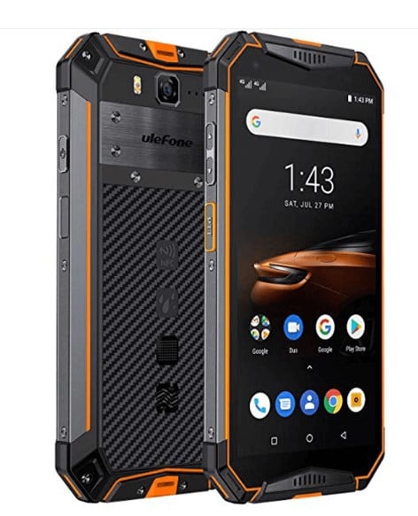 Telefon mobil Ulefone Armor 3W Orange, 4G, Resigilat, IPS 5.7  , 6GB RAM, 64GB ROM, Android 9, Helio P70, NFC, IP68, 5000mAh, Dual SIM