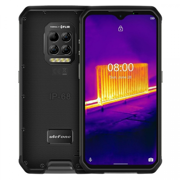 Telefon mobil Ulefone Armor 9 Negru Resigilat, 4G, IPS 6.3 , 8GB RAM, 128GB ROM, Android 10, Helio P90, Camera termica, 6600mAh, Dual SIM