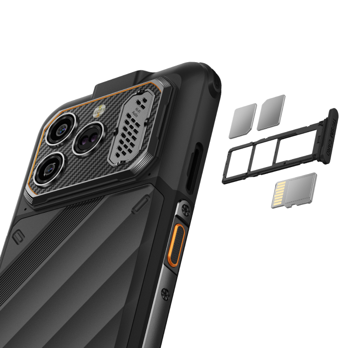 Ulefone RugOne Xever 8 Smartphone, Black, 4G, 6.50" FHD+ 120Hz, 16GB RAM (8GB + 8GB expandable), 256GB, 64MP + 20MP Night Vision Camera, Helio G200, Android 16, NFC, 4800mAh, Dual SIM [20]