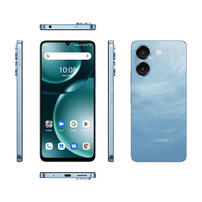Mobile phone UMIDIGI G9A, Blue, 4G, 6.75" HD+, 8GB RAM (4GB + 4GB expandable), 64GB ROM, Android 14 Go, 13MP Ultra-Clear AI Camera, 5000mAh, Dual SIM [2]