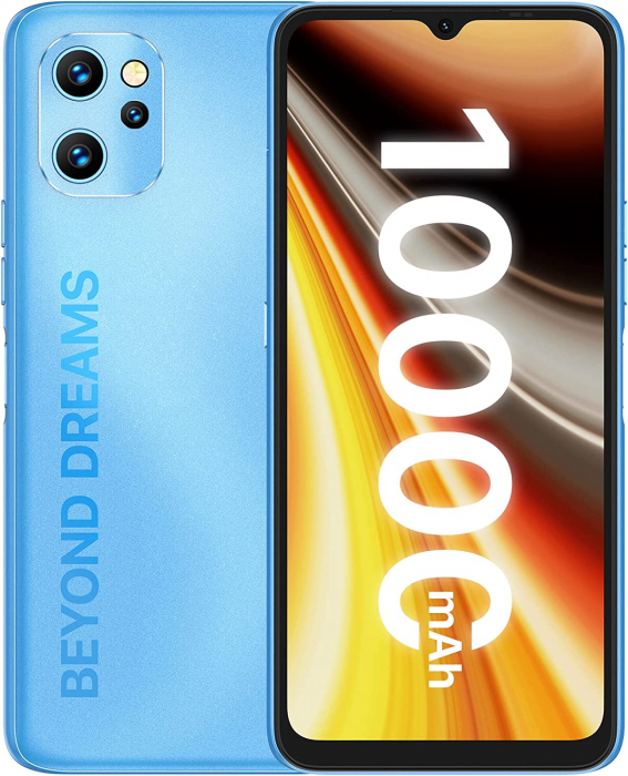 Telefon mobil UMIDIGI Power Max 7 Atlantic Blue, 4G, 6.7 , 6GB RAM, 128GB ROM, Android 11, Unisoc T610, Bluetooth 5.0, Dual SIM, 10000mAh