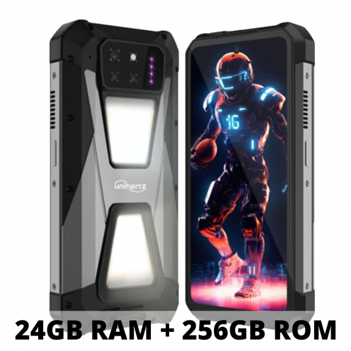 Telefon mobil Unihertz 8849 Tank 3S, 5G, Proiector video DLP 100 Lumeni,  6.79" 2.4K FHD+ 120Hz, 24GB RAM (12GB + 12GB extensibili), 256GB ROM, Android 14, 64MP Night Vision, 15600mAh, Dual Sim [3]