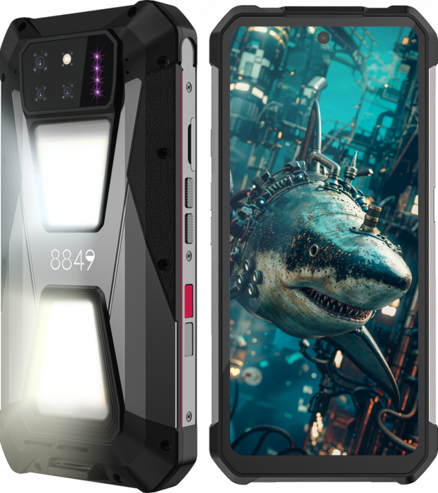 Telefon mobil Unihertz 8849 Tank Shark, 5G, 24GB RAM (12GB + 12GB extensibili), 256GB ROM, 6.79" 2.4K FHD+ 120Hz, Android 14, 64MP Night Vision, 15600mAh, Dual SIM [3]