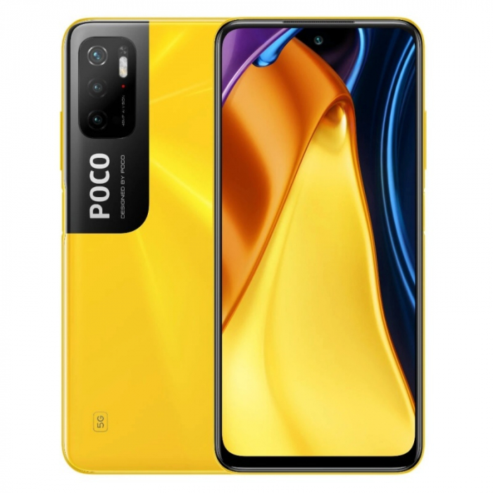 Telefon mobil Xiaomi POCO M3 Pro 5G Galben, 6.5 FHD+ DotDisplay 90Hz, 6GB RAM, 128GB ROM, MIUI v12 POCO, Dimensity 700, 5000mAh, Dual SIM