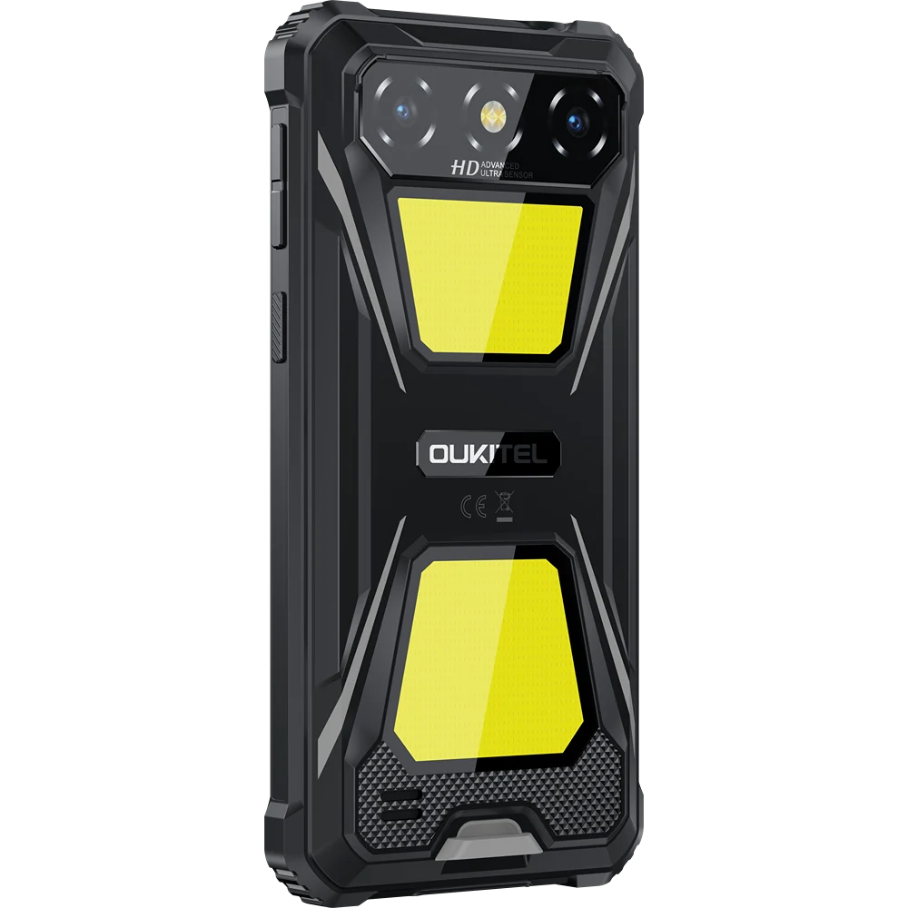 Oukitel G5 strapabíró okostelefon, Fekete, 4G, 6.0" HD+ IPS, 16GB RAM (4GB + 12GB virtuális), 64GB tárhely, dupla SOS kempinglámpa 900 lm, Android 14, 6300 mAh akkumulátor, Dual SIM [2]