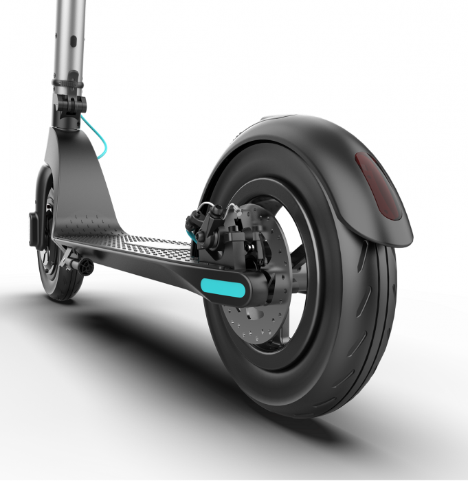 Trotineta electrica pliabila iSEN X7 Pro 2025 Silver, Aplicatie, BT, 10", motor 350W, autonomie max. 25km, pana la 32km/h, baterie detasabila [3]