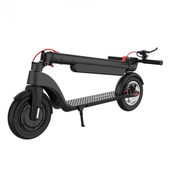 Összecsukható elektromos roller iSEN X8 2026 Fekete, alkalmazás, BT, 10 hüvelykes, 350W motor, legnagyobb hatótáv 40km, sebesség akár 25km/h, levehető akkumulátor [7]