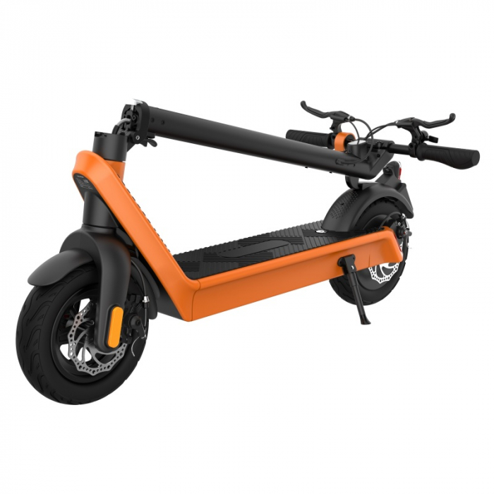 Folding electric scooter iSEN X9 Pro Orange, 10 inch, 1100W, maximum autonomy 100km, speed up to 40km/h, removable battery 48V15.6A [8]