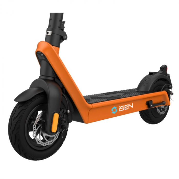 Folding Electric Scooter iSEN X9 Plus 2026 Orange, BT, 10 inch, 500W, maximum range 65km, up to 25km/h, detachable battery 15.6Ah [3]