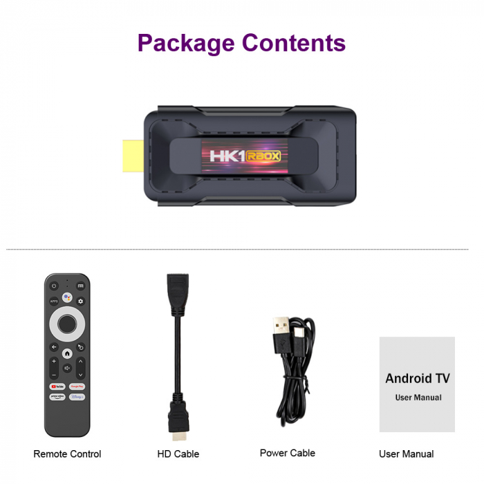 TV Stick HK1 RBOX D8, 8K dekódolás, Android 13, 4GB RAM, 32GB ROM, RK3528 Négy magos processzor, WiFi 6, HDR10, BT hangvezérlés, Netflix, Hulu, Flixster, Youtube [4]