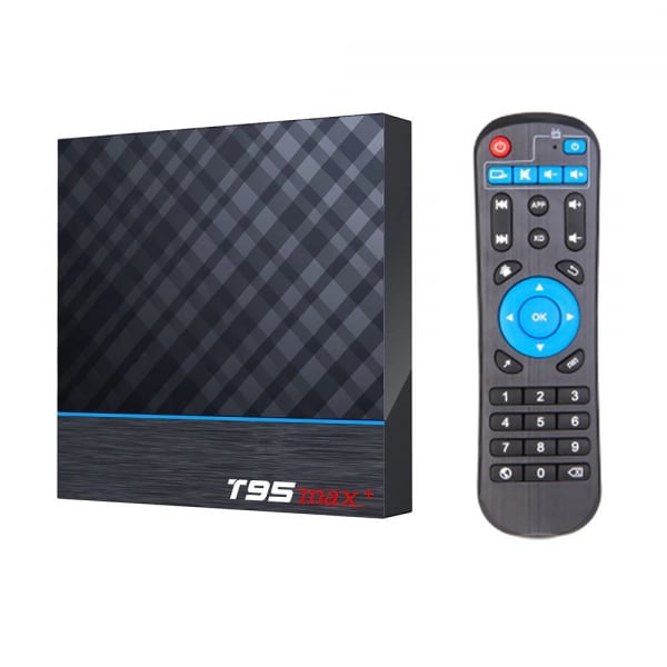 TV Box T95 Max Plus, 8K, 4GB RAM, 32GB ROM, Android 9, S905X3 Quad Core, ARM G31 MP2, Wi-Fi, Bluetooth, USB 3, Slot card imagine