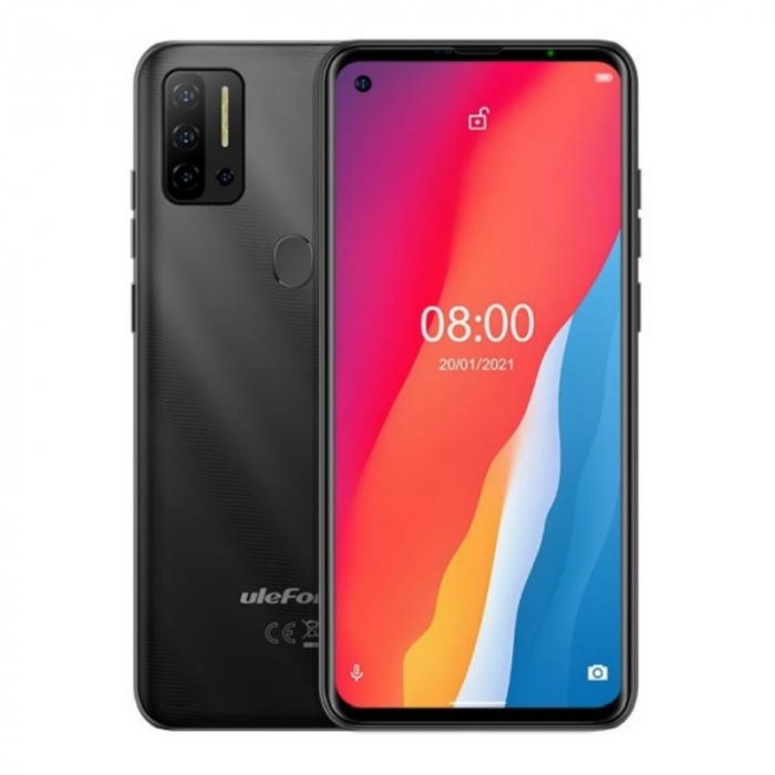 Telefon mobil Ulefone Note 11P Negru, 4G, 6.55 FullView perforat, 8GB RAM, 128GB ROM, Android 11, Helio P60 OctaCore, 4400mAh, Dual SIM