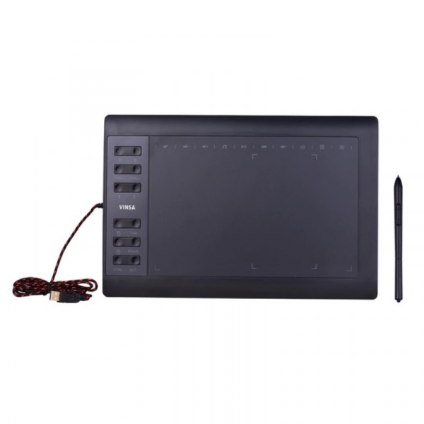 Tableta grafica digitala de scris si desenat Vinsa VIN1060 Plus Negru