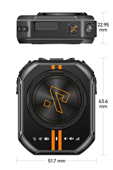 Walkie Talkie RugOne XLink 7, Negru, 4G, Comunicare vocală AI, GPS, Bluetooth 5.2, SOS, Baterie 1050mAh, USB-C, Nano SIM [3]