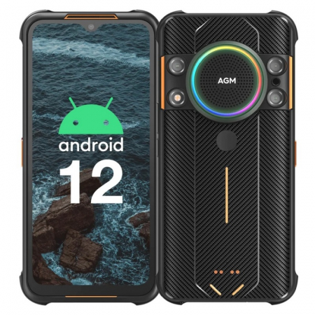 Telefoane - Telefon mobil AGM H5 Negru, 4G, IPS 6.52", 109dB, Night Vision, 4GB RAM, 64GB ROM, Android 12, Helio G35, NFC, 7000mAh, Dual SIM