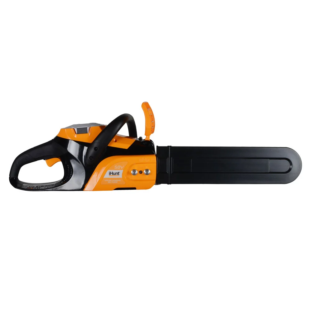 Drujbă Electrică iHunt Strong Chainsaw 58V Power, cu Acumulator, Fierăstrău Electric Portabil, 58V, Portocaliu [3]