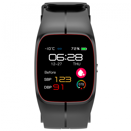 Smartwatch iSEN Watch P20 Negru, 1.3" HD, Tensiometru cu manseta gonflabila, Monitorizare familie, Ritm cardiac, Temperatura, Oxigen, 220mAh [2]