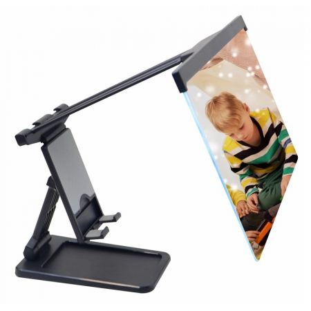 Suport cu lupa pliabil pentru telefon mobil iSEN 3D Phone Magnifying Glass Plus Negru, 12", Protectie ochi, Unghi ajustabil [1]